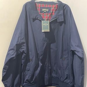 New Navy Blue Orvis Lined Windbreaker.